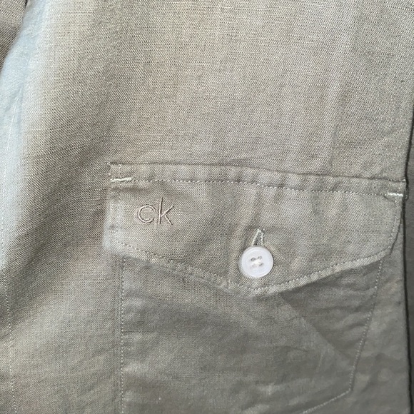 Calvin Klein green dress shirt - Picture 3 of 5